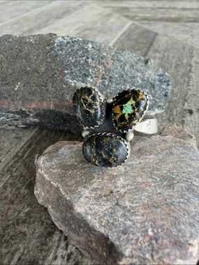 Blackjack Turquoise Adjustable Ring